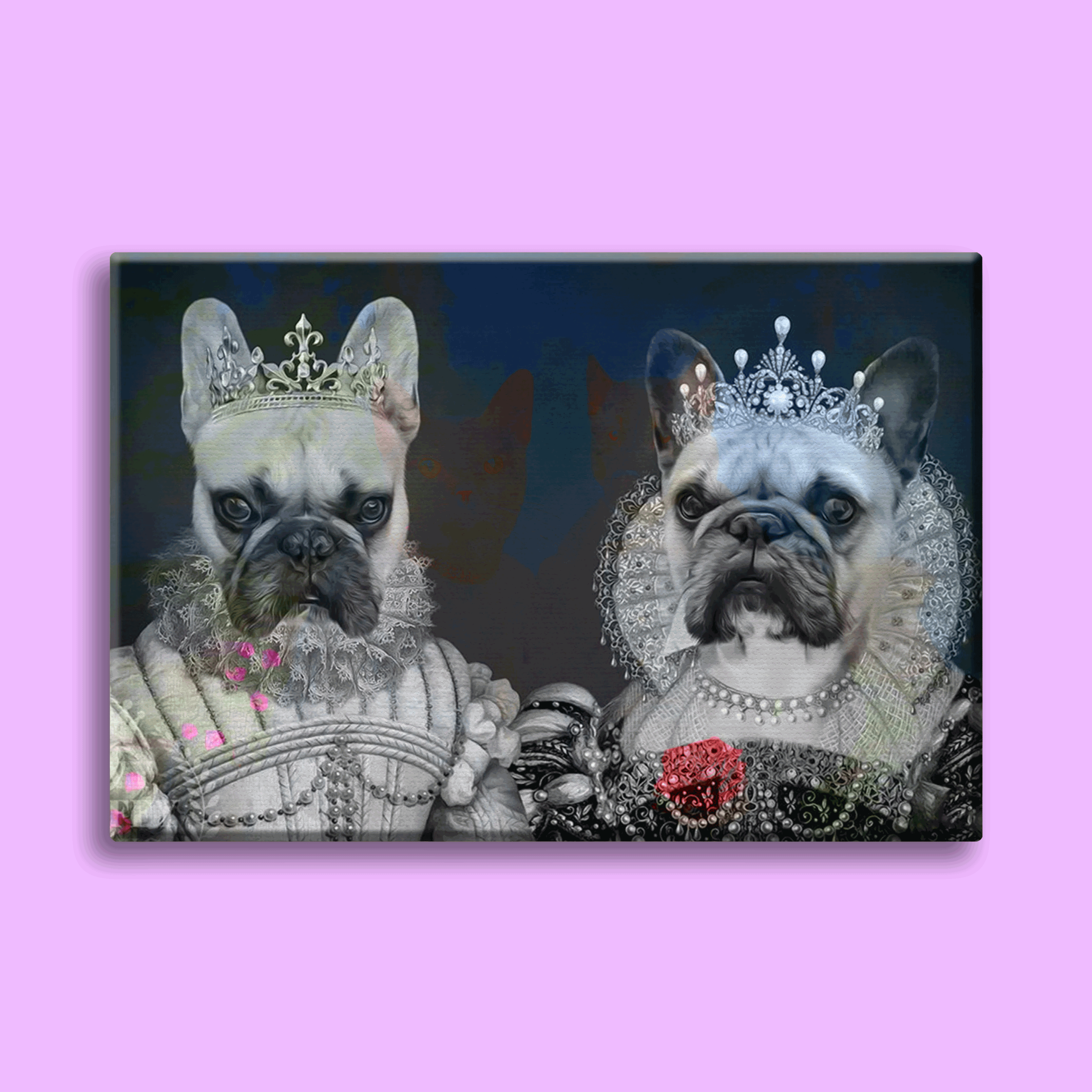 Queenly Pair - Custom Pet Portrait